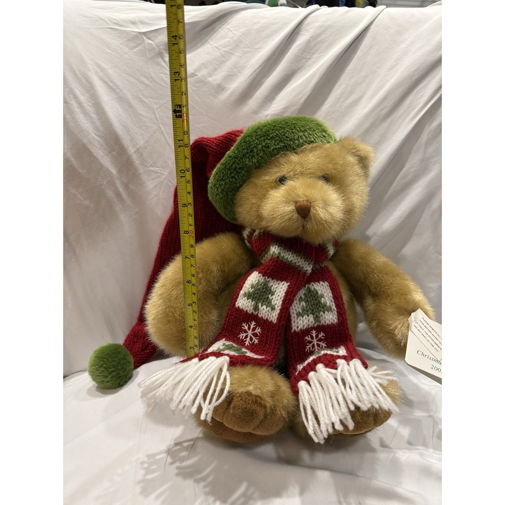 Dillards Christmas Teddy Bear Plush Toy 18 inch Plush w/ Scarf Vintage 2003 NWT - Picture 13 of 15